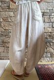 Lalli Damask Classic Tapered Barrel Leg Pant Stone